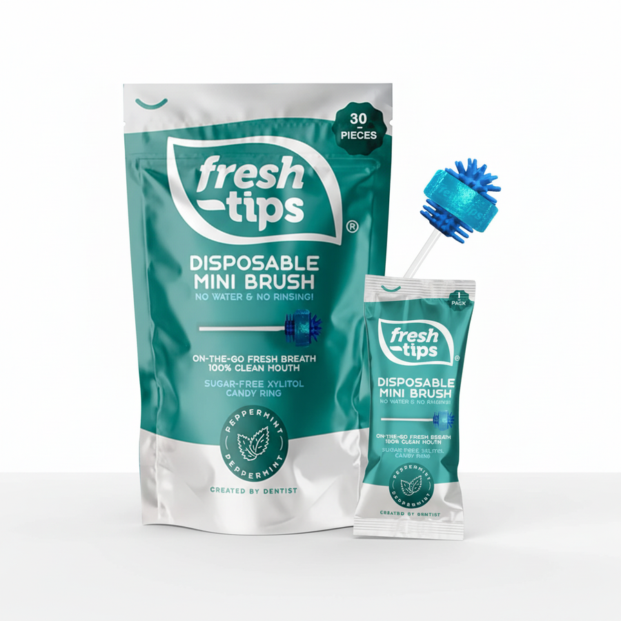 Fresh-Tips | Disposable Mini Brush | Peppermint Flavor